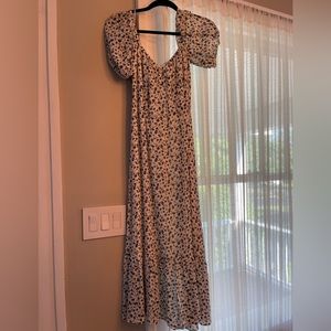 Reformation white and blue floral dress